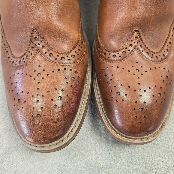 Florsheim Chelsea Brown Leather Wingtip Pull On Ankle Boots Mens Size 8 M - Picture 9 of 12